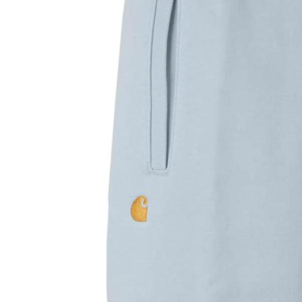Carhartt WIP Solid Logo Pattern High-Waisted Straight-Leg Casual Shorts Men Shorts Blue I028950-1GV-XX-03