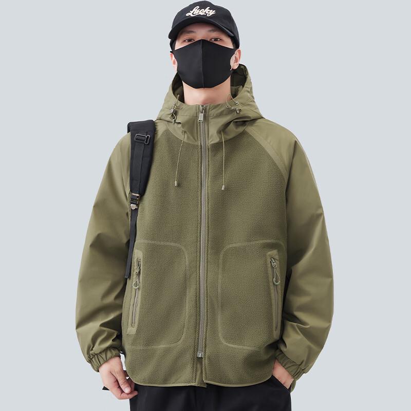 

Men s Casual Colorblock Hooded Padded Jacket 4XL