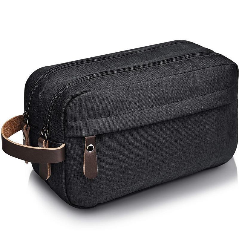 Men's Waterproof Oxford Cloth Toiletry Bag - Portable Business Storage with Dry/Wet Separation
