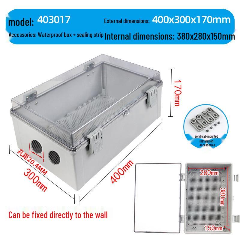 Zamykana wodoodporna skrzynka gniazdkowa zewnętrzna z osłoną przeciwdeszczową