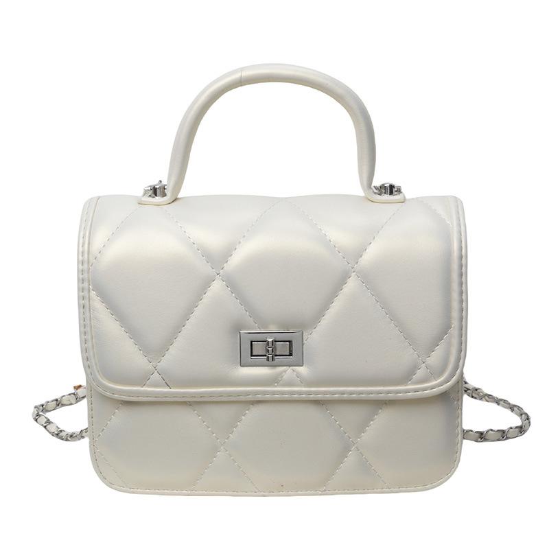 Rhombus embroidery thread small bag women's new popular texture chain shoulder messenger bag backpack