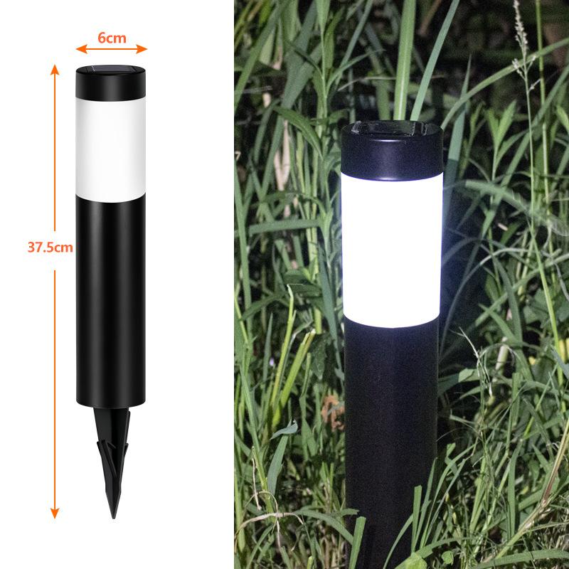 Solar Light White Solar Light Stainless Steel Waterproof LED Outdoor Garden Light Suitable for Courtyard Lawn and Trail