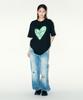 Laipeutaimkollegtibeu Big Heart Logo Short Sleeve T-Shirt Black
