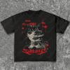 Y2k Gothic Dark Cartoon Style Print TShirt Unisex Crew Neck ShortSleeved Retro Street Casual Fashion Sweatshirt Tops Cloths