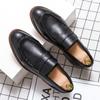 Luxury Brand Penny Loafers Men Casual Shoes Slip On Leather Dress Shoes Big Size 38-47 Brogue Carving Loafer Driving Shoes