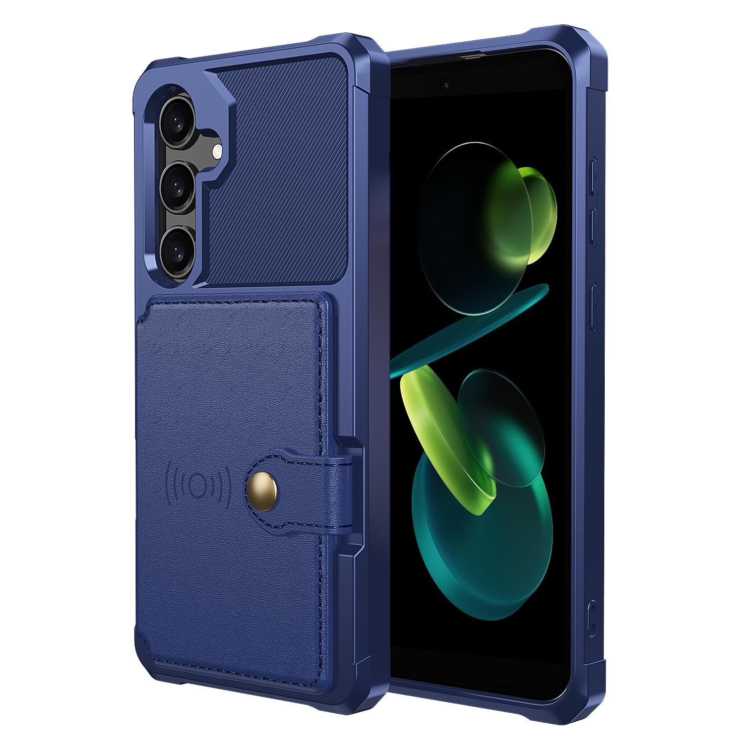 

For Samsung Galaxy A36 5G Case with Card Holder PU Leather+TPU Phone Back Cover Purple