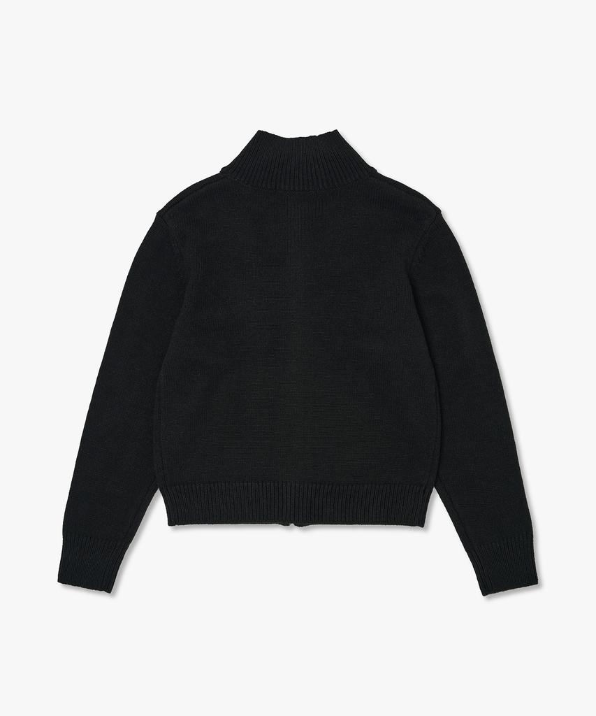 Plack Woman High-Neck Zip-Up Knit_4 Colors