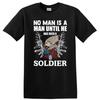 No Man Is An Island Eagle Soldier T Shirt Military Graphic Tee