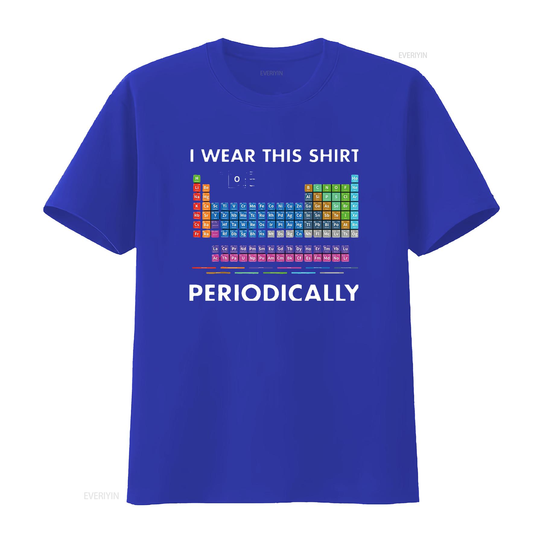 I Wear This T Shirt Periodically Chemistry vintage Washed Stylish Slightly homme Soft fashion Casual streetwear Breathable S