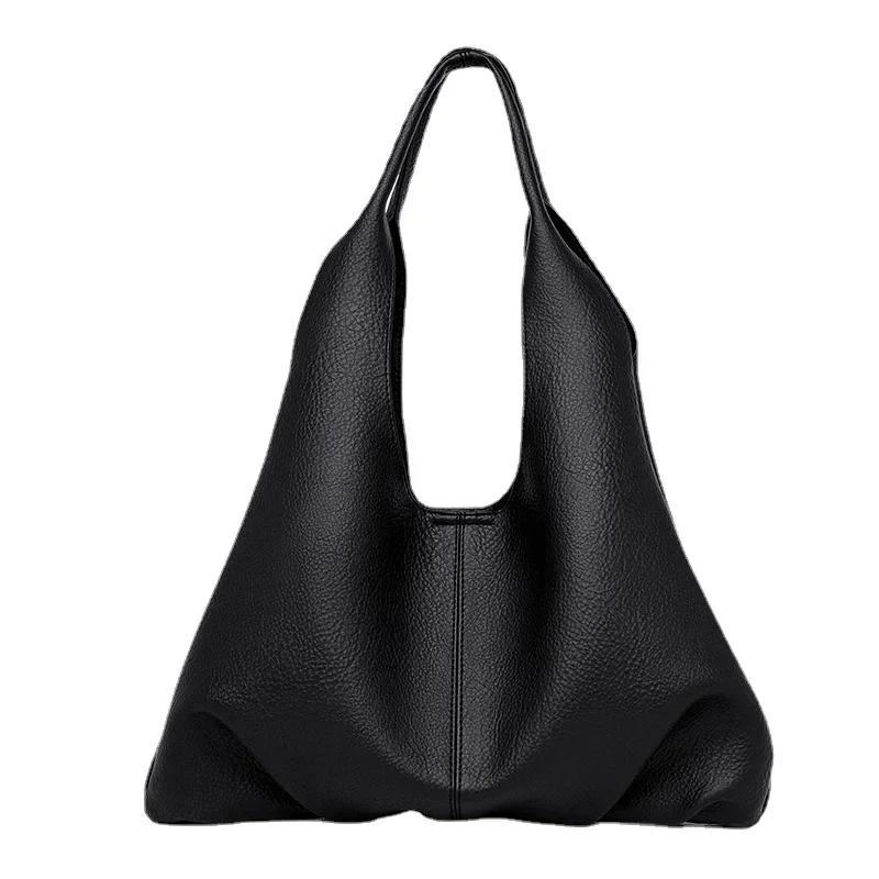 Women's PU winged bags joint large capacity versatile shoulder bags foldable solid bags fashion