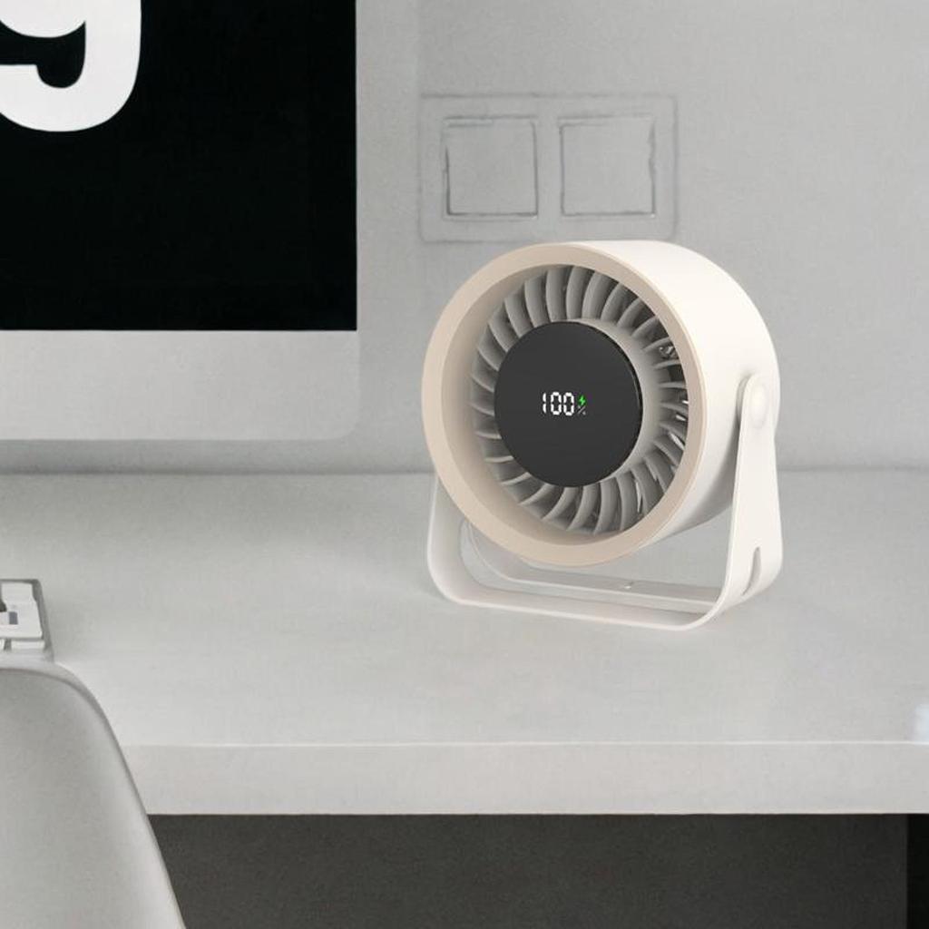 Desk Fan Circulator Fan Rechargeable Adjustable Cooling Fan Personal Fan for Office Traveling Indoor