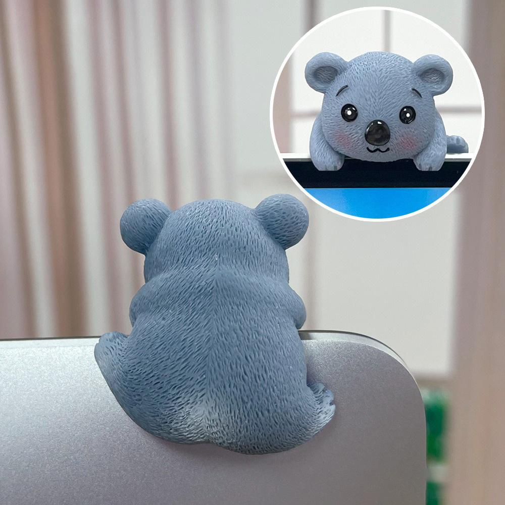 

Creative Desktop Screen Monitor Decoration Cute Animal Figurine Ornament for Computer TV Display
