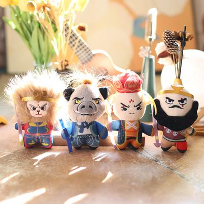 Cute and Cute Journey To The West Sun Wukong Small Pendant Plush Toy Doll Tang Monk Zhu Bajie Bag Hanging Decoration Keychain