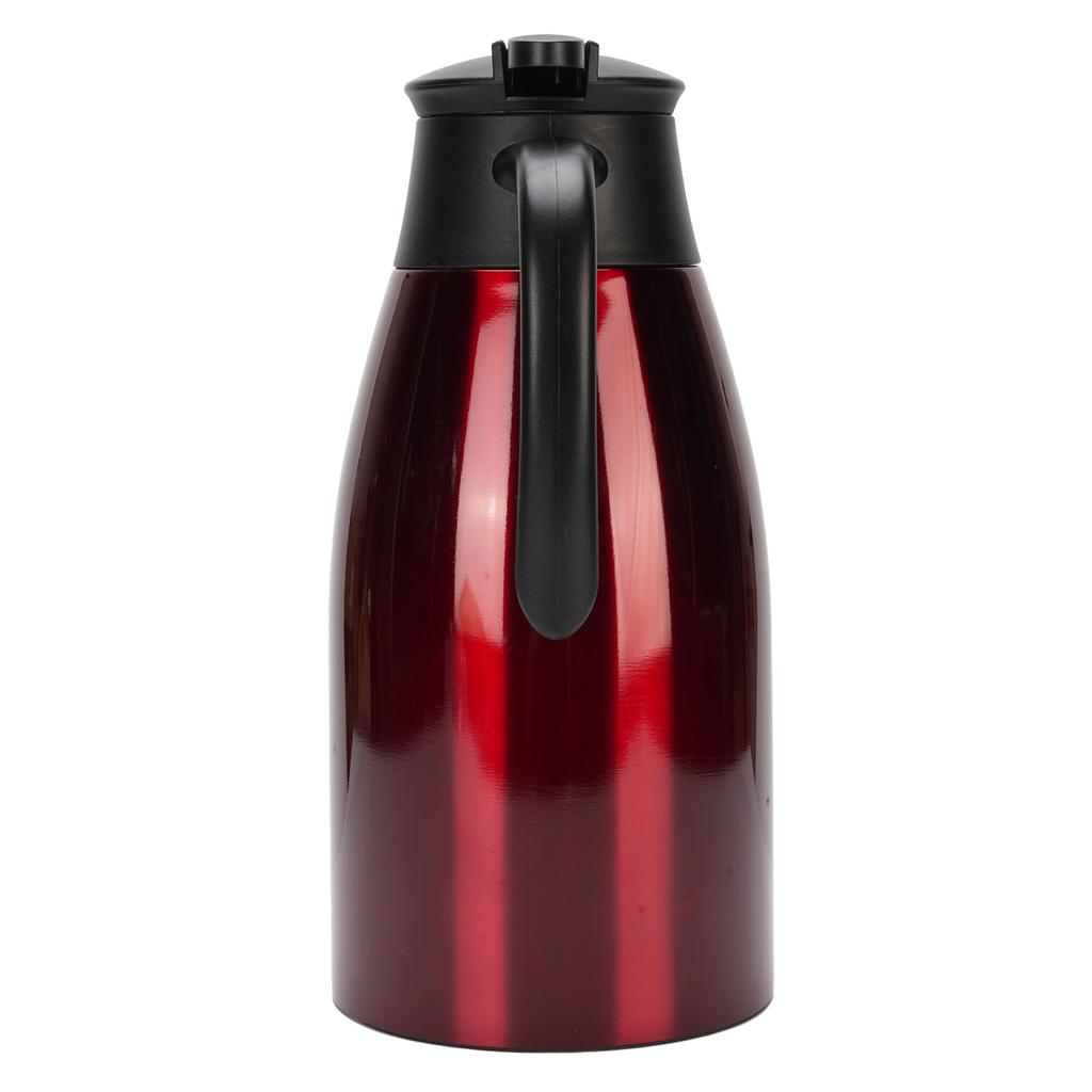Carafe Isotherme 2 Litres Rouge – Acier Inox Double Paroi, Maintient Chaud 12h+ Et Froid 24h+