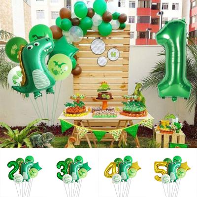 Prysznic Dinozaur Party Folia Lateksowa Balon Dla Dzieci Zestaw Dekoracji Urodziny 7szt Dziecko