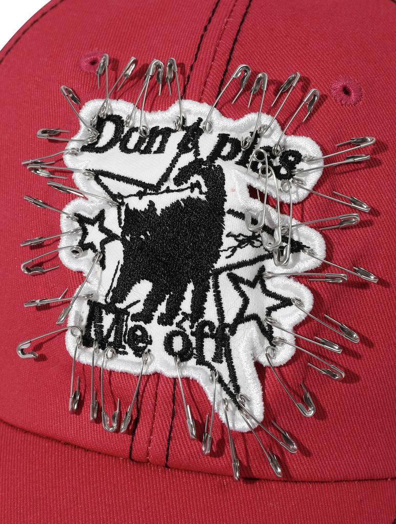 KEEMHII Peace Safety Pin Ball Cap - [Red]