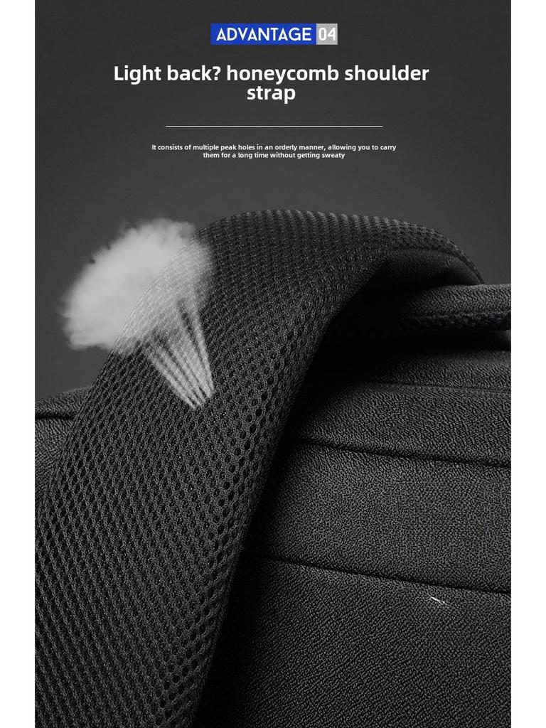 Men's High-End Waterproof Commuter Backpack: Large-Capacity Travel Computer Bag