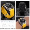Curea bărbătească de 24mm pentru Hamilton khaki navy diving creed H78585333 H78505332/331/330 curea de cauciuc cataramă neagră cu ac galben unelte