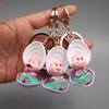 Oyster Shell Baby Car Keychain With Cartoon Animal Design For Kids Gifts
