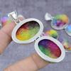 Natural Rainbow Solar Quartz Gemstone 925 Sterling Silver Pendant 3.31" P6k22