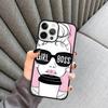Girl Boss Pink Women Cartoon phone Case Cover For iPhone 17 Air 16 15 14 Plus apple 16 11 12 13 Pro Max coque