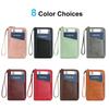 Travel Wallet Portable Passport Holder for Men and Women PU Leather Multifunctional Ticket Credit Card Bag Zipper Phone Bags