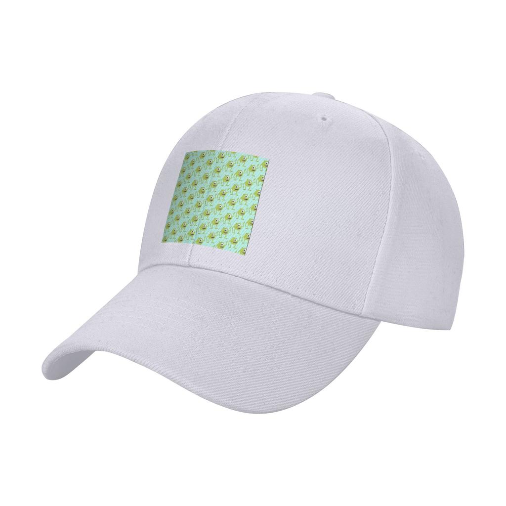 Fashion Mike Wazowski Pattern Curved Brim Baseball Cap Japanese Minimalist Womens Visor
