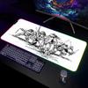 T-Teenage Mutant N-Ninja-Turtles Mouse Pad Gamer RGB Deskmat Keyboard Mat Gaming Laptops LED Mousepad Desk Protector Anime Mause