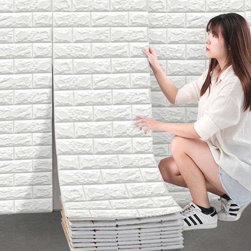 5m 3D Wallpaper Decoration Self-adhesive Antique Foam Brick Wallpaper Living Room Bedroom Waterproof 3d Wall Sticker