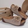 Cross-border New Large-size Women's Shoes Spring and Summer New Amazon Cross-border One Flower Open-toed Slippers European and American Sandals
