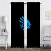 Set aus 2 blutigen Vorhängen Halloween-Dekoration Tüll Schlafzimmer-Jalousien Wohnzimmer-Trennvorhang Lichtblockierend Polyester Ideal Für