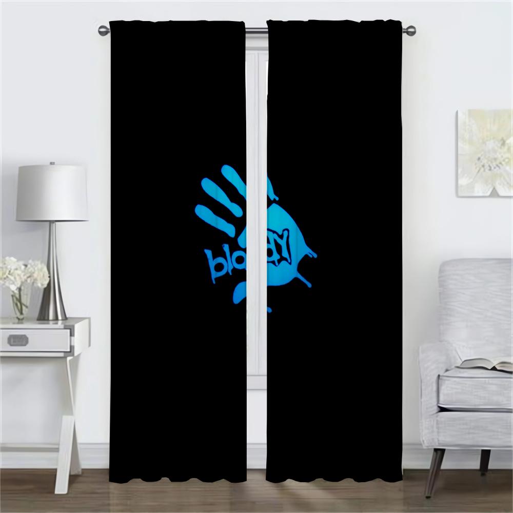 Set aus 2 blutigen Vorhängen Halloween-Dekoration Tüll Schlafzimmer-Jalousien Wohnzimmer-Trennvorhang Lichtblockierend Polyester Ideal Für