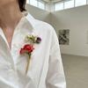 Franse Stijl Boeket Broche Elegante Bloemenhouder Broche Metalen Corsage Ornament Banket