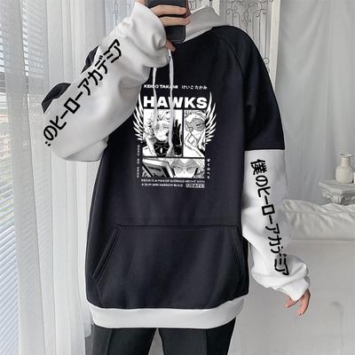 Japan Anime Mikina My Hero Academia Hawks Mikiny Mikiny Muži Ženy Móda Zimní Oversized Harajuku Oblečení Mikiny s kapucí Topy