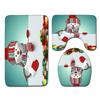 3D Toilet Floor Mat Bathroom Mat Christmas Three-Piece Foot Mat E-Commerce