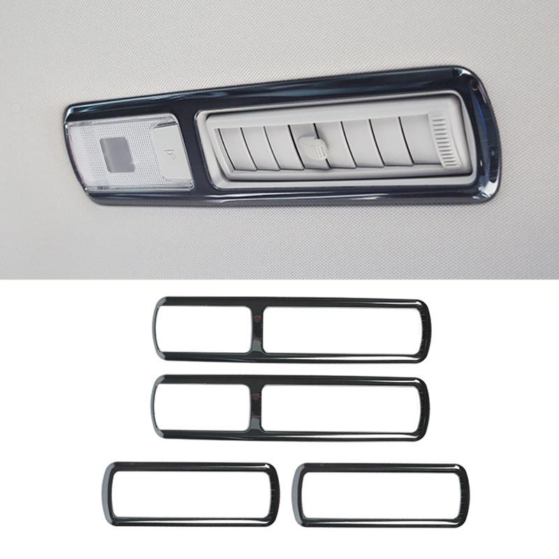 For Toyota Highlander XU70     2024 Hybrid Stainless Steel Car Internal Roof Vent Frame Cover Trim Stickers