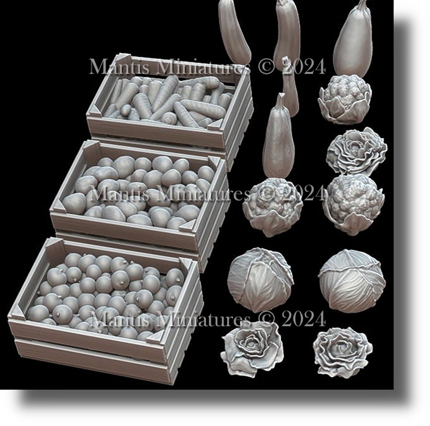 

Mantis Miniature Accessory Series Harvested Vegetables Resin Kit MAC42 1/35