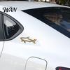 Non-fading Car Sticker Zinc Alloy Shark 3D Hollow Out Animal Decal for Vehicle Side Creative Badge Motorcycle Electric Vehicles Long-lasting