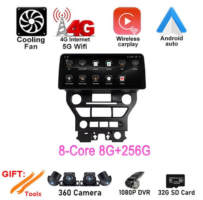 12.3" Android 14 For Ford Mustang 2015 - 2020 Head Unit Car Raido GPS Navigation Multimedia Player Video System