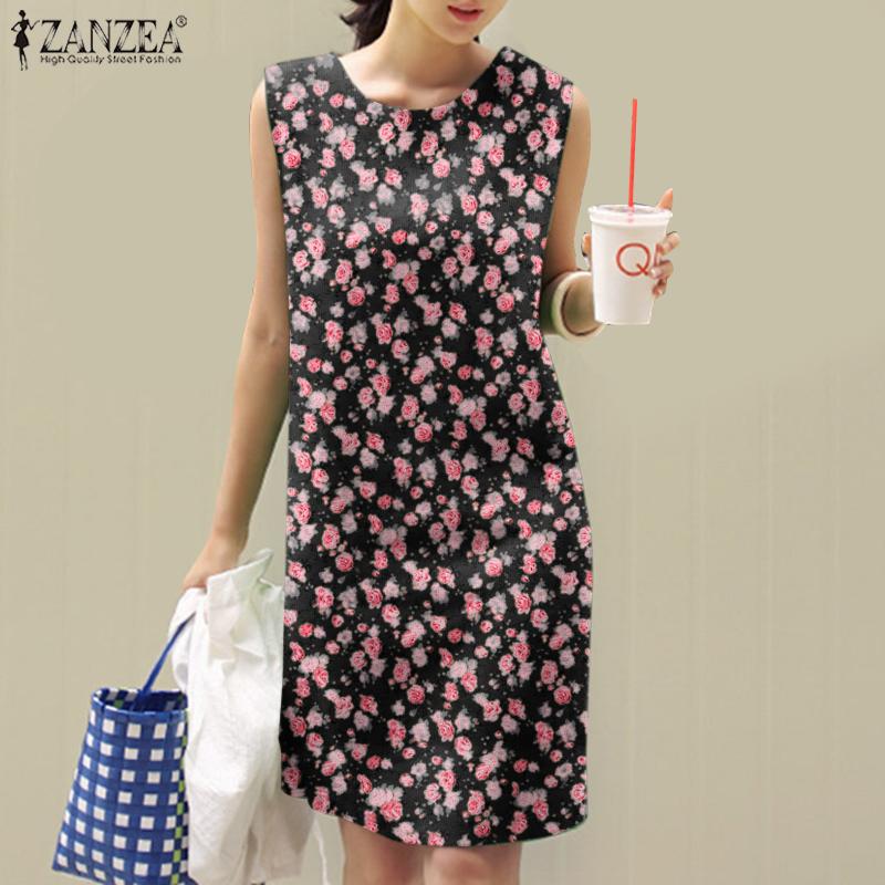 

ZANZEA Повседневное летнее платье с цветочным принтом