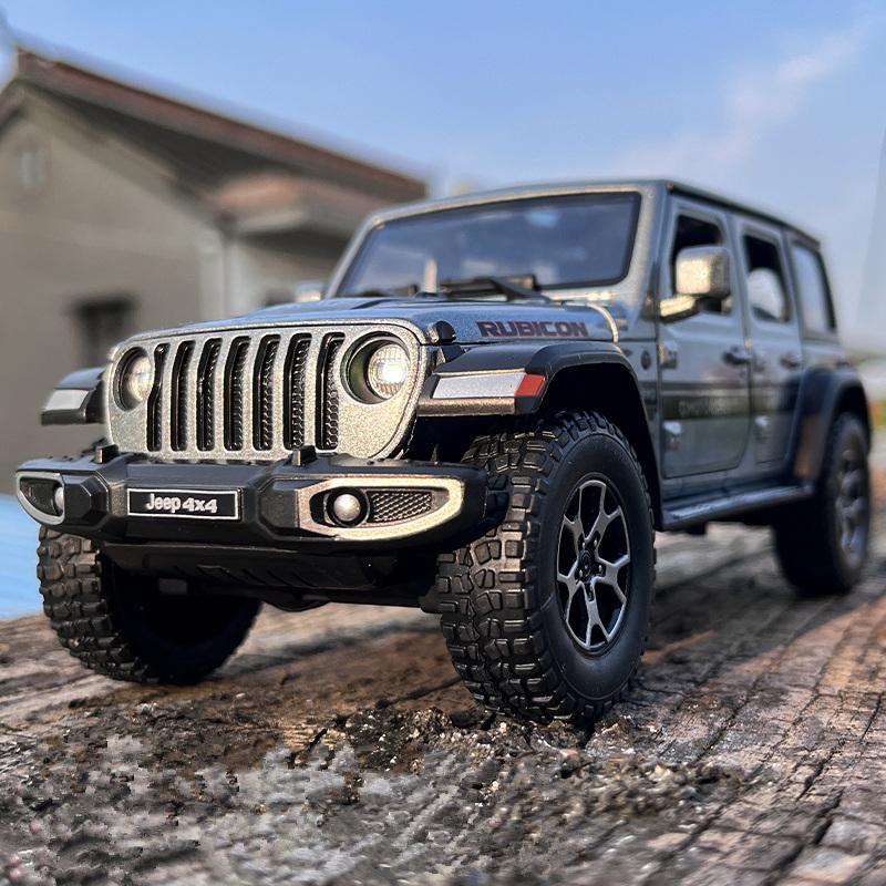 1/24 Jeeps Wrangler Rubicon Alloy Car Model Diecasts Simulation Metal Off-road Vehicles Car Model Collection Childrens Toys Gift