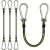 2pcs Rope with Carabiner Hooks/Flexible Durable Elastic Rope/Suitable for Camping Luggage Cargo Etc