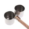 Bird Feeder Cup with Clamp Stainless Steel Feeding Dish Food & Water Bowl for Parrots African Greys Budgies Window Bird Feeder