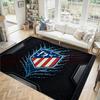 Atletico Madrid Design Crystal Velvet Carpet Cozy Non?Slip Printed Rug For Bedroom Living Room Entrance