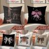 Beautiful Trendy Korean-Style Bows Pillow Case Sofa Living Room Bedroom Headboard Backrest Cushion Square Cushion