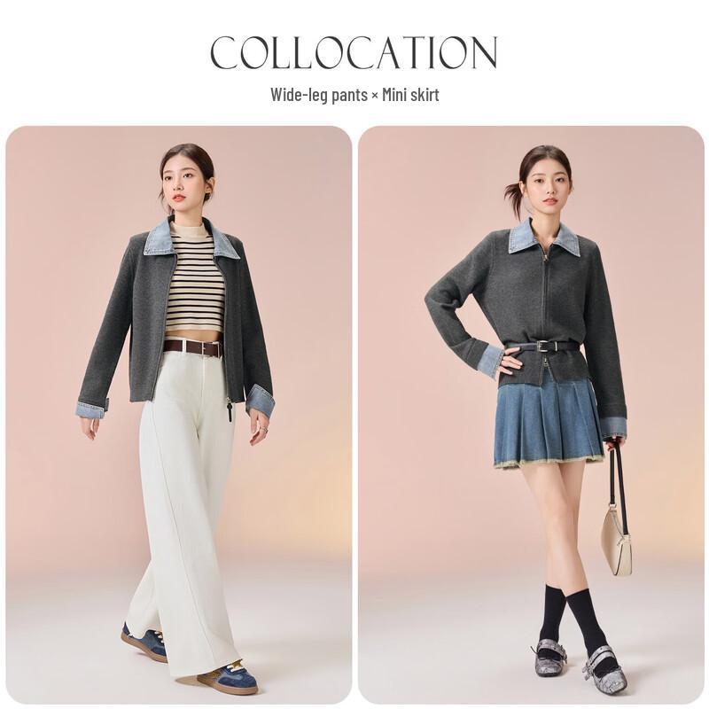 IEF Spring Color-Block Knitted Cardigan