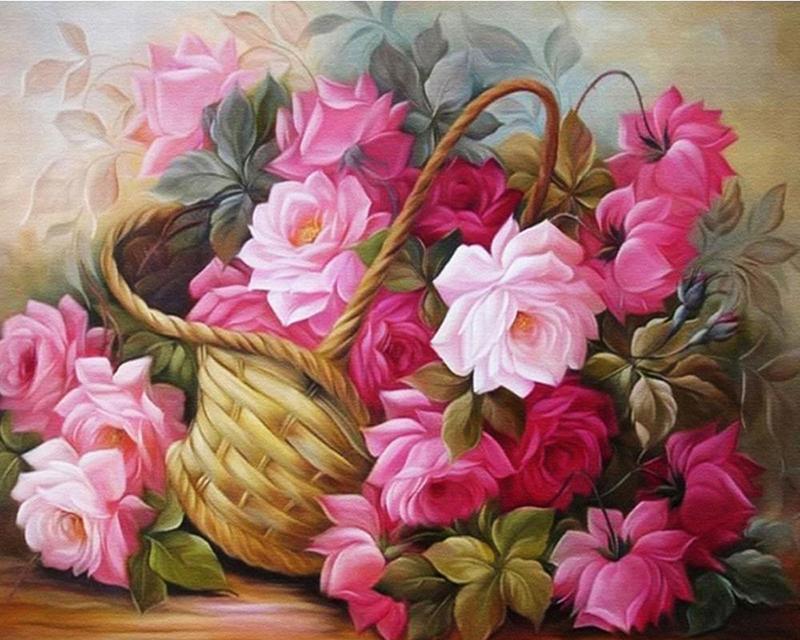 5D DIY Diamond Painting Full Round Square Rose Landscape Rhinestones Diamond Embroidery Cross Stitch Flowers Mosaic Handicraft