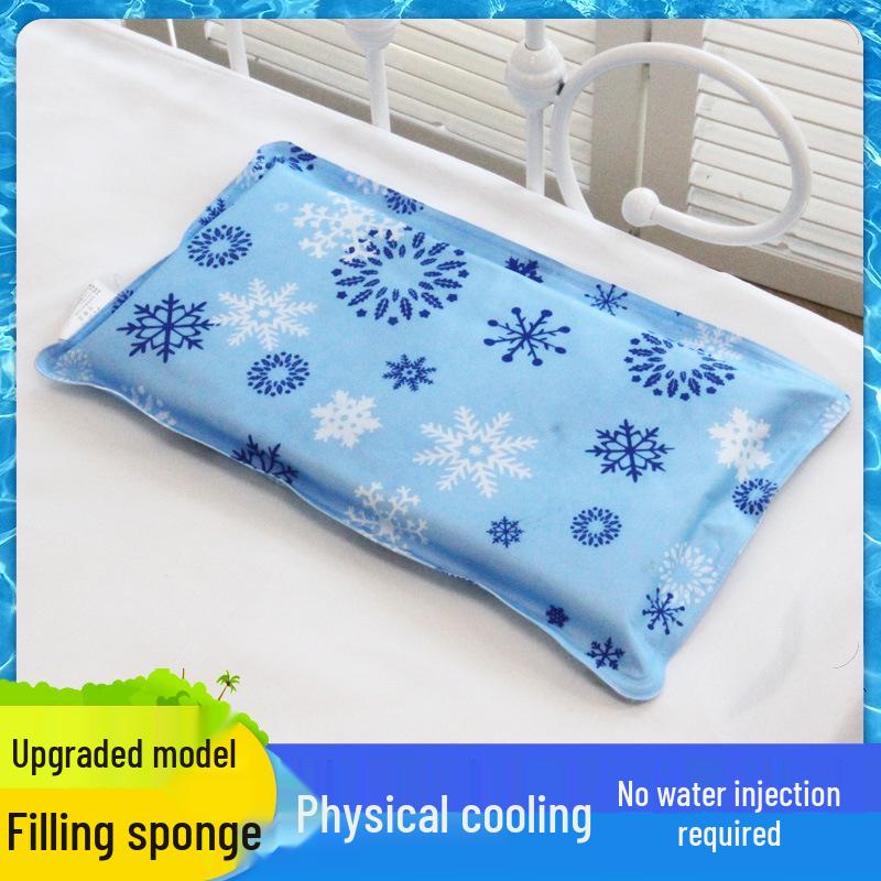 Большая летняя охлаждающая подушка для взрослых - Водяная ледяная подушка для сидений и сна 44x26 cm Blue Pattern Pillow