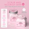 Sakura Cherry Blossom & Rice Bran Body Scrub - Gentle Exfoliating Physical Scrub with Vitamin C & Niacinamide Cherry Blossom Scrub