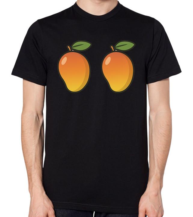 Mango Breasts Funny Fake Boobs Tee T#ts Fruit Unisex T-Shirt S разноцветный